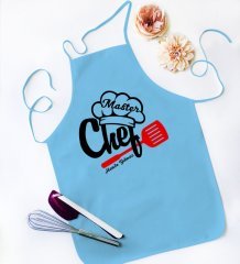 Kişiye Özel Master Chef Mavi Mutfak Önlüğü - 1