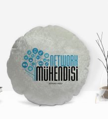 Kişiye Özel İsimli Network Mühendisi Tasarımlı Dekoratif Kırlent Yastık-1