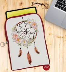 BK Gift Rüya Kapanı Tasarımlı Taşınabilir Koruyucu Tablet Kılıfı & Organizer Çanta - Kırmızı-1