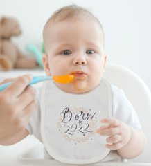 BK Kids Born To 2022 Tasarımlı Bebek Body Zıbın ve Mama Önlüğü Hediye Seti - Model 1