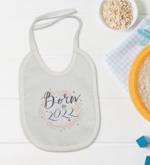BK Kids Born To 2022 Tasarımlı Bebek Body Zıbın ve Mama Önlüğü Hediye Seti - Model 1