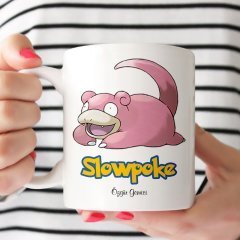 Kişiye Özel Pokemon Slowpoke Beyaz Kupa Bardak
