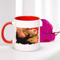 Kişiye Özel Kırmızı Kupa Bardak (Sarı Kırmızı Temalı) 003