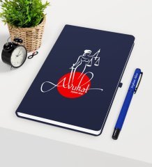 Kişiye Özel Avukat Temalı Lacivert Defter Kalem Seti - 11