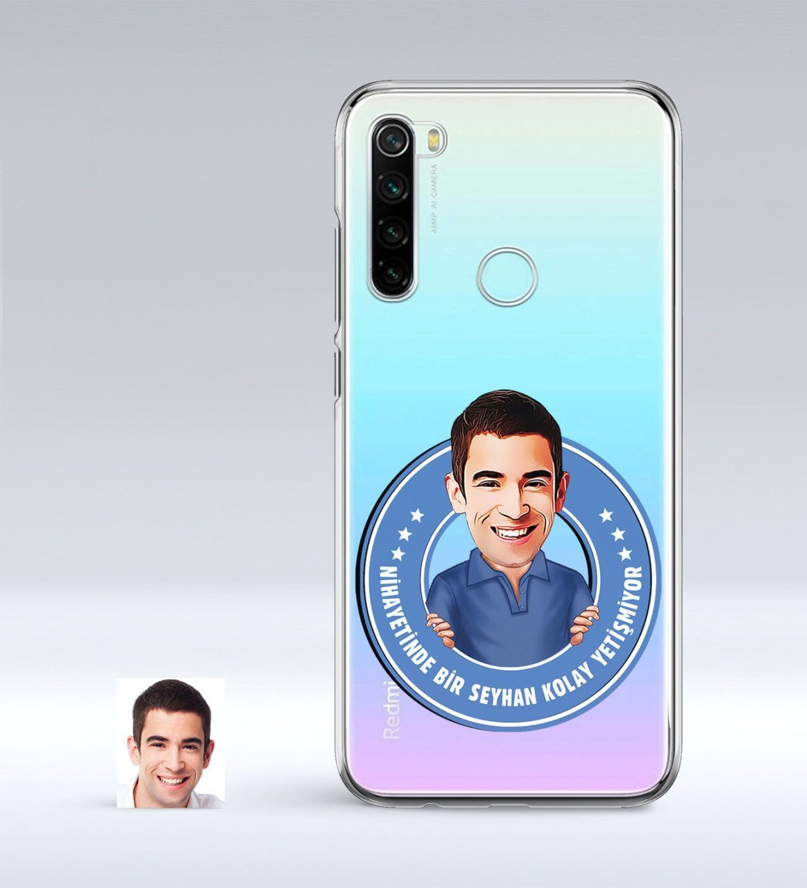 Kişiye Özel Erkek Kolay Yetişmiyor Karikatürlü Xiaomi Redmi Note 8 İnce Şeffaf Silikon Telefon Kapağı-3