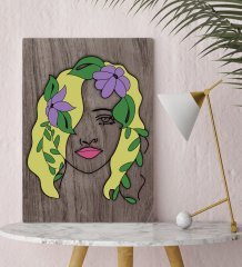 BK Home Woman Line Tasarımlı Kanvas Tablo 30x50cm-7