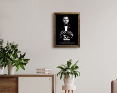 Kişiye Özel Godfather Baba Tasarımlı Doğal Masif Ahşap Çerçeveli Tablo-10