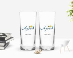 Kişiye Özel Renkli Baskılı Aydın Tasarımlı Turistik İkili Rakı Bardağı Seti-1
