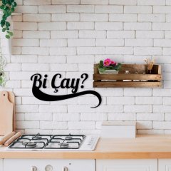 BK Home Dekoratif Doğal Ahşap Raf ve Bi Çay Duvar Süsü-3
