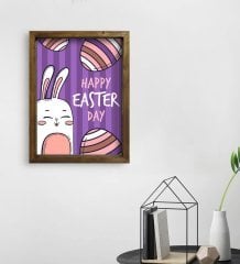 BK Gift Paskalya Bayramı Doğal Masif Ahşap Çerçeveli Tablo 30x40cm-6