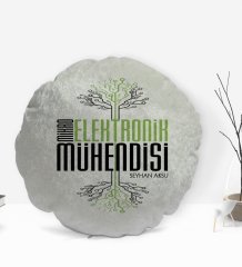 Kişiye Özel İsimli Mikro Elektronik Mühendisi Tasarımlı Dekoratif Kırlent Yastık-2