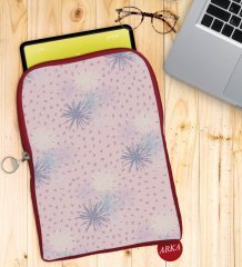 BK Gift Modern Art Tasarımlı Taşınabilir Koruyucu Tablet Kılıfı & Organizer Çanta - Kırmızı-3