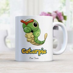 Kişiye Özel Pokemon Caterpie Beyaz Kupa Bardak