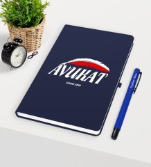 Kişiye Özel Avukat Temalı Lacivert Defter Kalem Seti - 7
