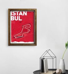 BK Gift İstanbul Park Tasarımlı Doğal Masif Ahşap Çerçeveli Tablo 45x65cm-1
