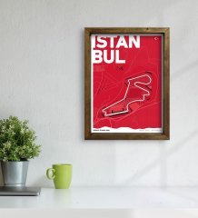 BK Gift İstanbul Park Tasarımlı Doğal Masif Ahşap Çerçeveli Tablo 45x65cm-1