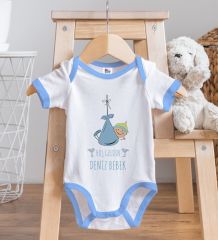 BK Kids Hoş Geldin Bebek Tasarımlı Mavi Bebek Body Zıbın-9