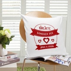 Kişiye Özel Beyaz Yastık Kılıfı (Sevgililer Günü Temalı-59)