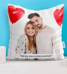 Kişiye Özel Fotoğraflı Mesajlı Yastık - 2