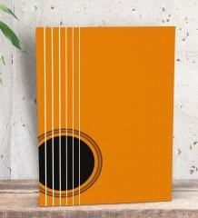 BK Gift Gitar Tasarımlı Dekoratif Mini Kanvas Tablo 15x20cm-2