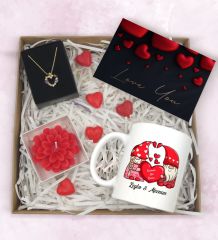 BK Gift Sevgiliye Özel Hediye Seti-6-2, Yıl Dönümü Hediyesi, İsimli Kupa, Sevgiliye Hediye, Sevgililer Günü Hediyesi