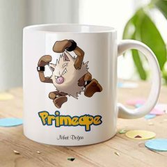 Kişiye Özel Pokemon Primeape Beyaz Kupa Bardak