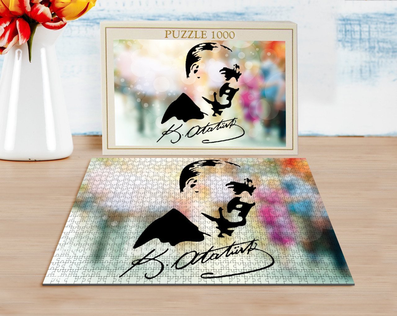 BK Home Atatürk Silüet Tasarımlı 1000 Parça Profesyonel Puzzle-7