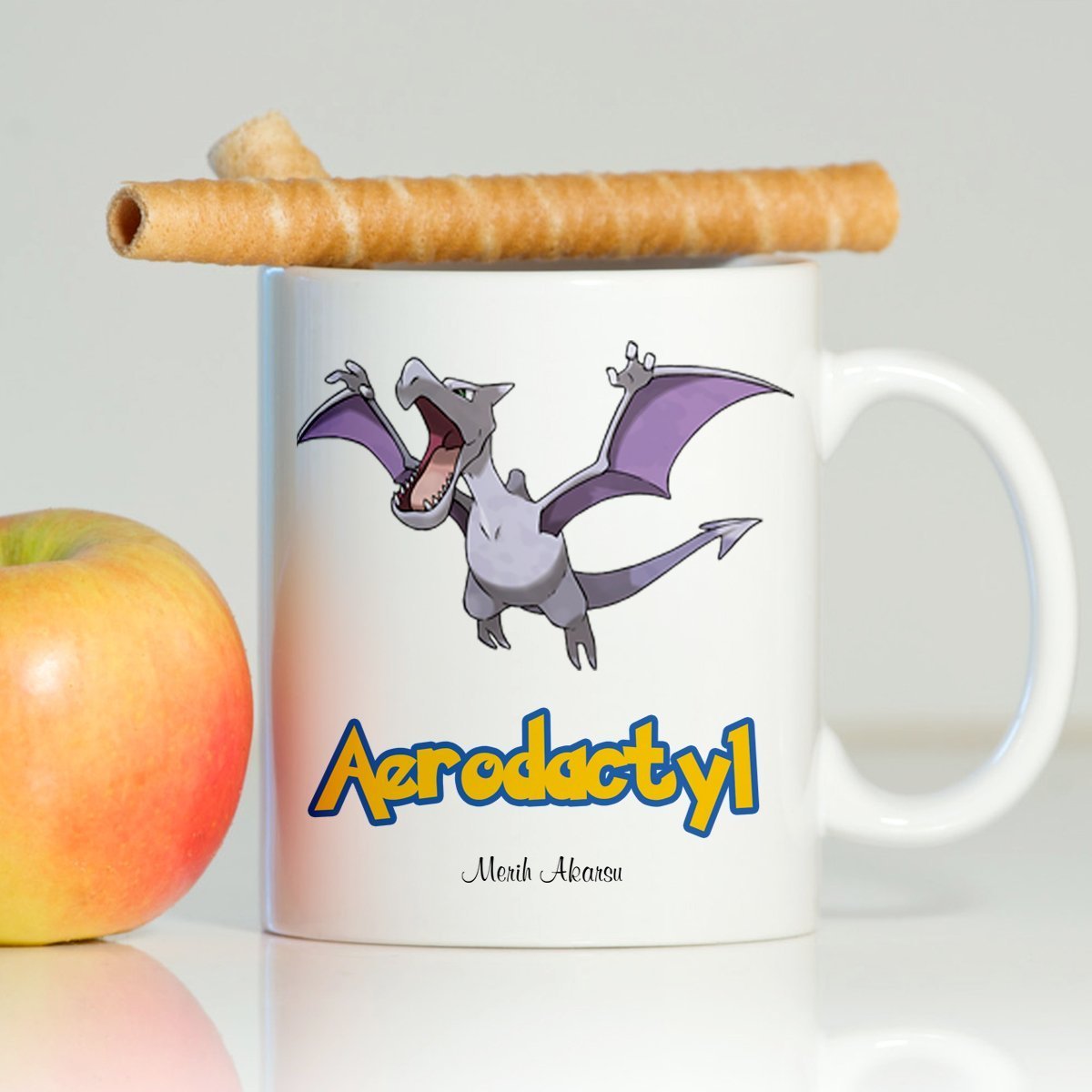 Kişiye Özel Pokemon Aerodactyl Beyaz Kupa Bardak