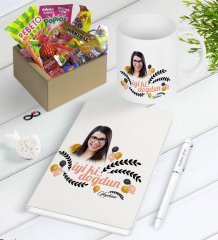 Kişiye Özel İyi ki Doğdun Nostaljik Lezzetler Defter Kalem Kupa Seti-1