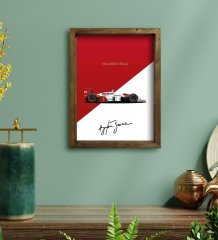 BK Gift Formula 1 Tasarımlı Doğal Masif Ahşap Çerçeveli Tablo 45x65cm-13