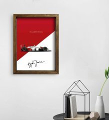 BK Gift Formula 1 Tasarımlı Doğal Masif Ahşap Çerçeveli Tablo 45x65cm-13