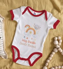 BK Kids Hoş Geldin Bebek Tasarımlı Kırmızı Bebek Body Zıbın-10
