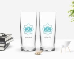 Kişiye Özel Renkli Baskılı Aksaray Tasarımlı Turistik İkili Rakı Bardağı Seti-1