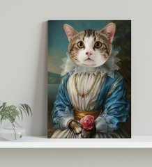 Evcil Dostlara Özel Portre Kanvas Tablo 30x50cm-11