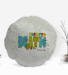 Kişiye Özel İsimli Matematik Mühendisi Tasarımlı Dekoratif Kırlent Yastık-2