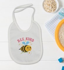 BK Kids Bee Kind Tasarımlı Bebek Body Zıbın ve Mama Önlüğü Hediye Seti - Model 1