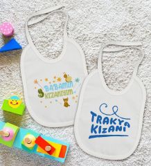 BK Kids Kızan Tasarımlı 2’li Beyaz Mama Önlüğü-1