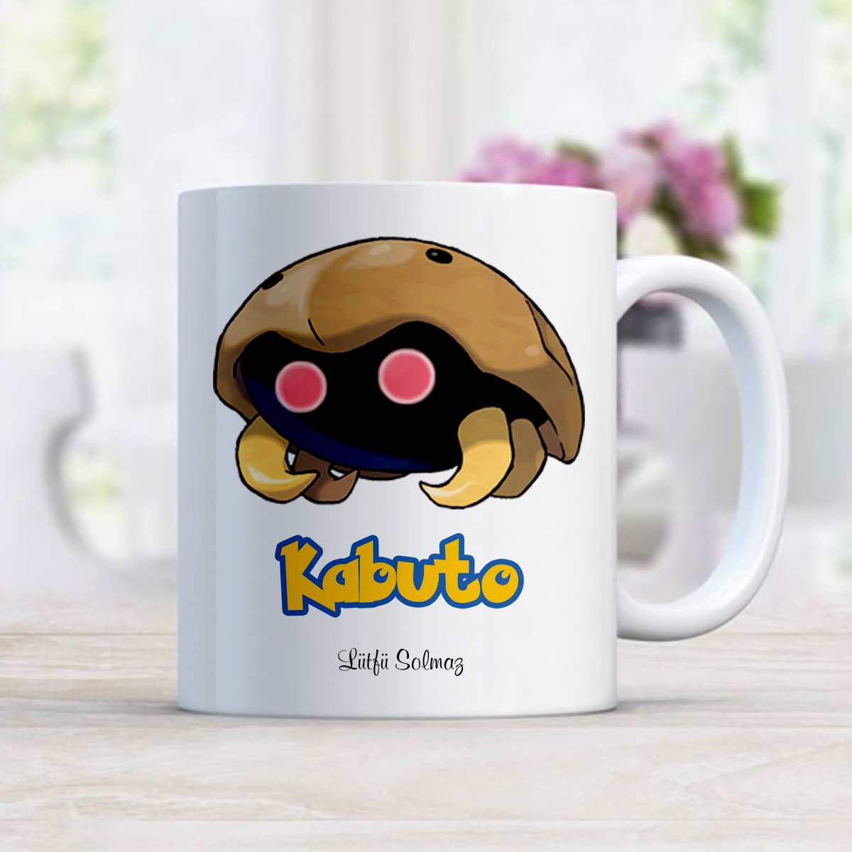 Kişiye Özel Pokemon Kabuto Beyaz Kupa Bardak