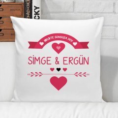Kişiye Özel Beyaz Yastık Kılıfı (Sevgililer Günü Temalı-55)