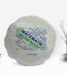 Kişiye Özel İsimli Matematik Mühendisi Tasarımlı Dekoratif Kırlent Yastık-1