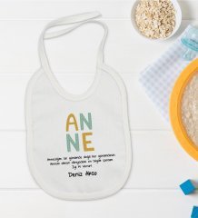 BK Kids Kişiye Özel Anne Tasarımlı Bebek Mama Önlüğü - Model 2