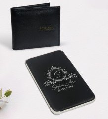 Kişiye Özel İsimli Siyah Cüzdan ve 5.000 Mah Powerbank Hediye Seti-11