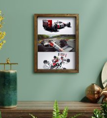 BK Gift Formula 1 Tasarımlı Doğal Masif Ahşap Çerçeveli Tablo 45x65cm-10