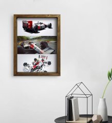 BK Gift Formula 1 Tasarımlı Doğal Masif Ahşap Çerçeveli Tablo 45x65cm-10