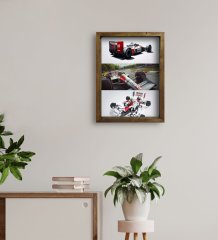 BK Gift Formula 1 Tasarımlı Doğal Masif Ahşap Çerçeveli Tablo 45x65cm-10