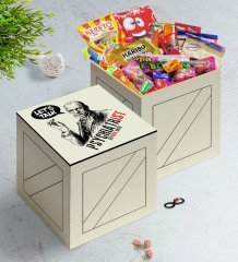 Kişiye Özel Psikiyatrist Ahşap Kutuda Nostaljik Lezzetler Hediye Seti-5