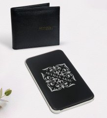 Kişiye Özel İsimli Siyah Cüzdan ve 5.000 Mah Powerbank Hediye Seti-10