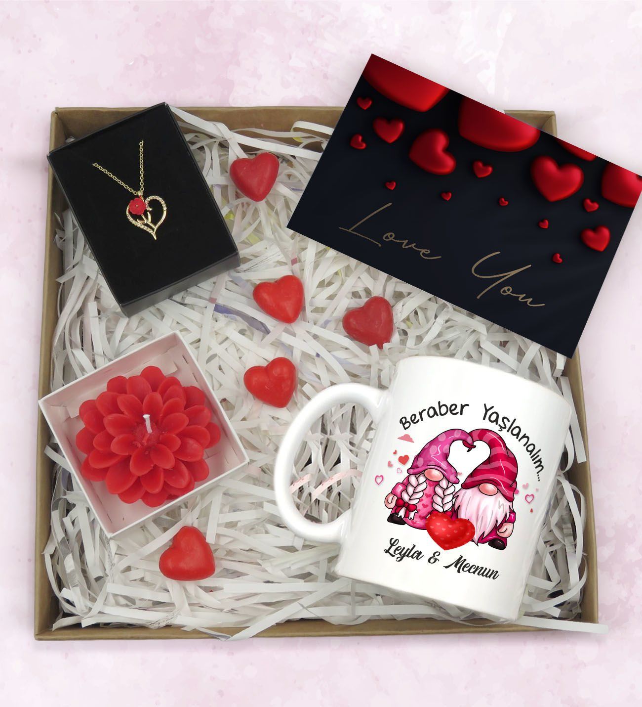 BK Gift Sevgiliye Özel Hediye Seti-5-3, Yıl Dönümü Hediyesi, İsimli Kupa, Sevgiliye Hediye, Sevgililer Günü Hediyesi