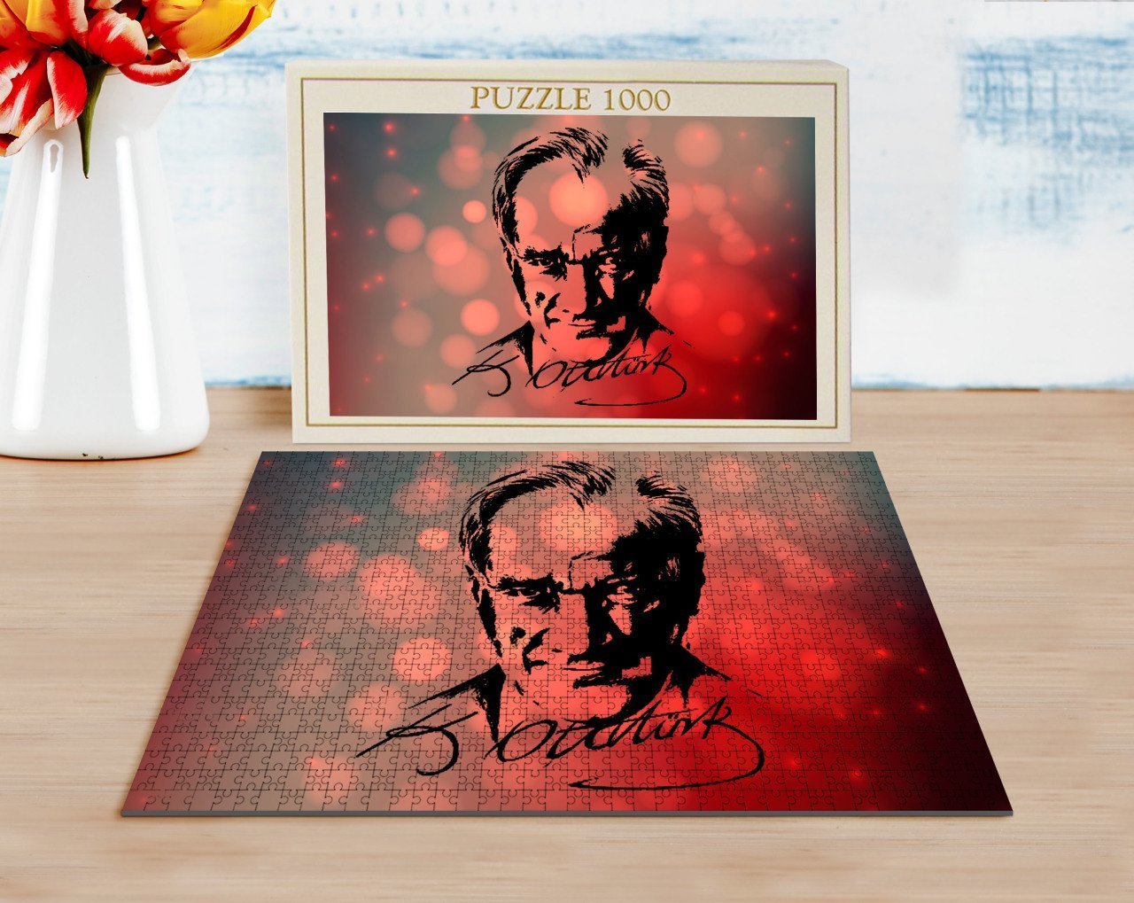 BK Home Atatürk Silüet Tasarımlı 1000 Parça Profesyonel Puzzle-1