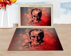 BK Home Atatürk Silüet Tasarımlı 1000 Parça Profesyonel Puzzle-1